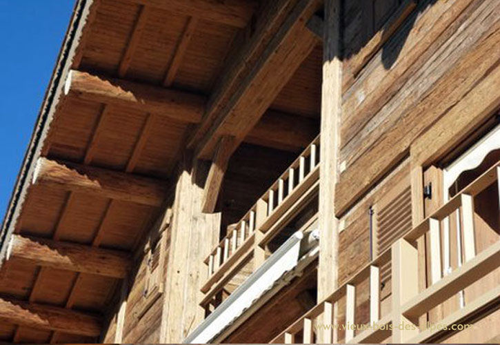 façade poutre vieux bois vendeur de vieux bois France