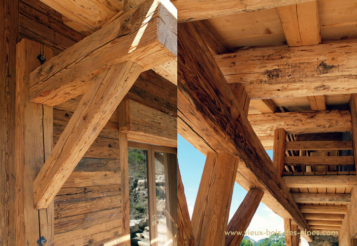 exemple de mise en oeuvre charpente vieux bois